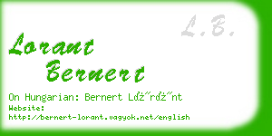 lorant bernert business card